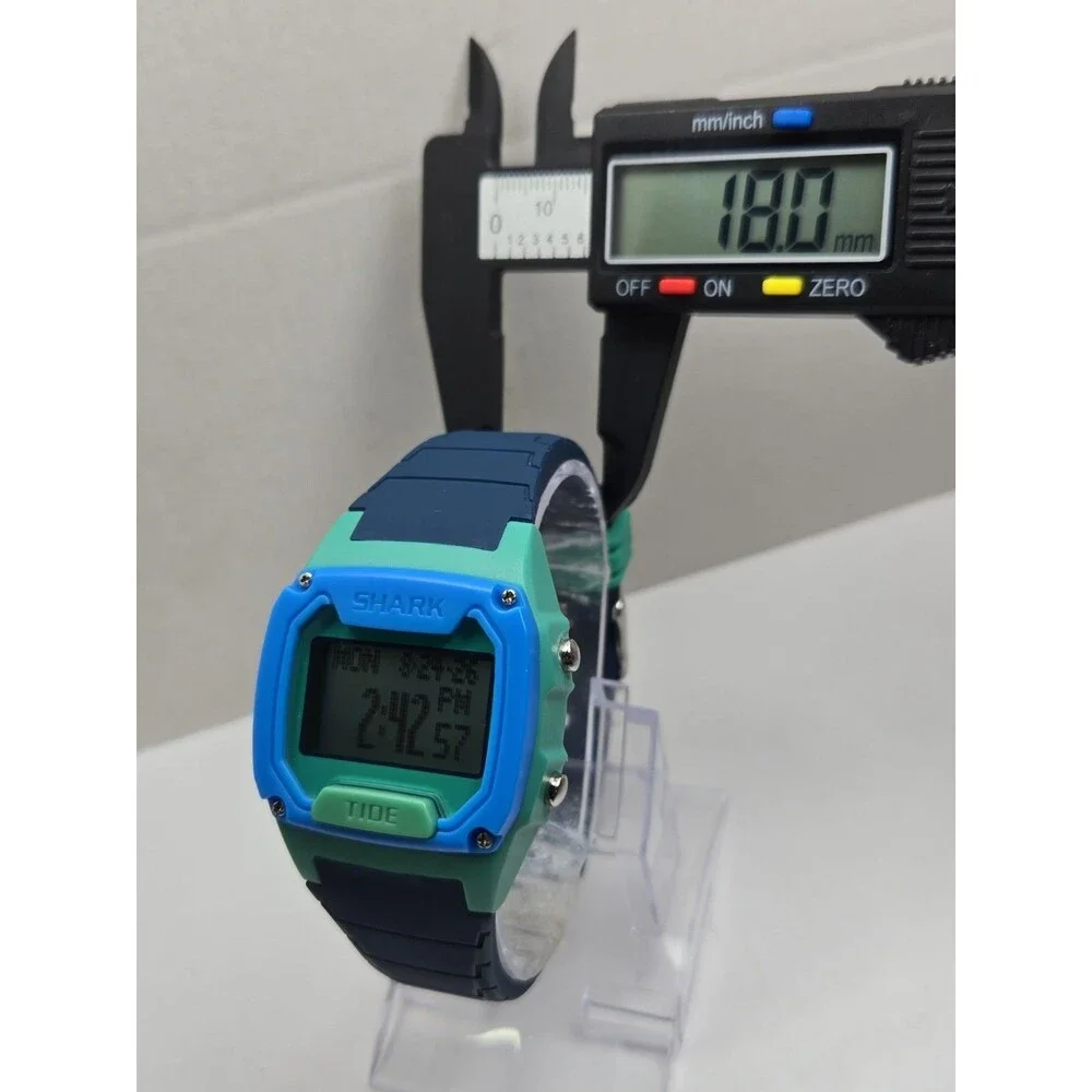 Freestyle Shark Classic Tide Digital Surf Watch Navy Green 100M 40mm New Battery